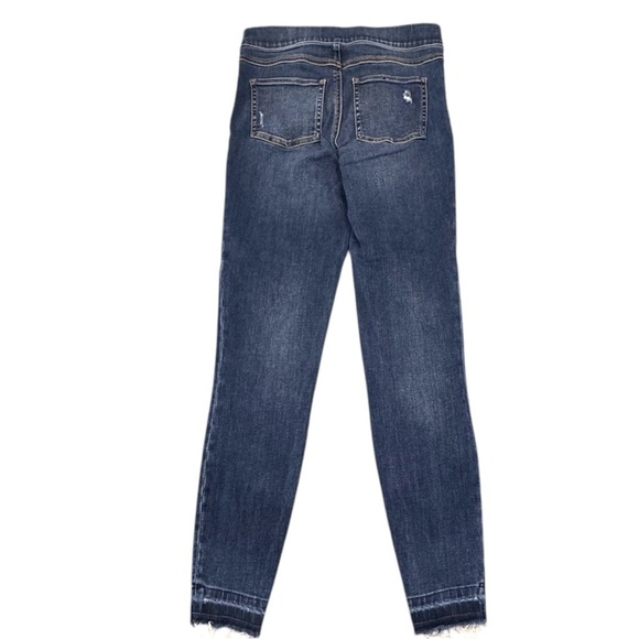 SPANX Size XS Distressed Skinny Pull On Jeans Flat Front High Rise - Picture 5 of 9